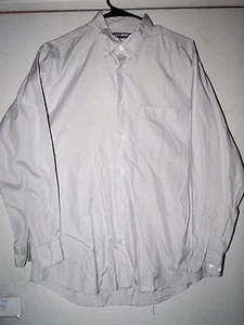 ISSEY MIYAKE SHIRT PALE GREY HIDDEN BUTTON DOWN COLLAR SZ 2 CH 46" VINTG 90'S.. - Picture 1 of 8