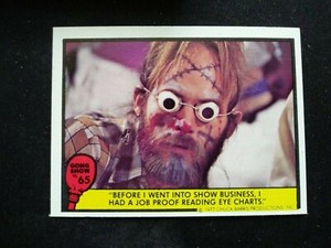 1977 Fleer Gong Show Card # 65 Before I went into Show Business (EX)