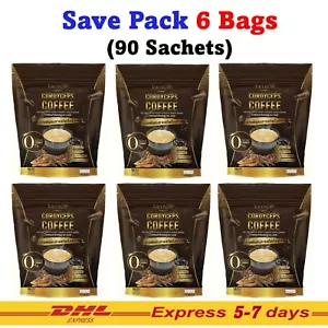 6x Jamsai Cordyceps Café Polvo Instantáneo Mezcla Bebida Control Hambre Sin Azúcar - Imagen 1 de 13
