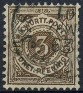 Wurttemberg 1890-4 SG#124, 3pf Brown Used #E17407 - Picture 1 of 1