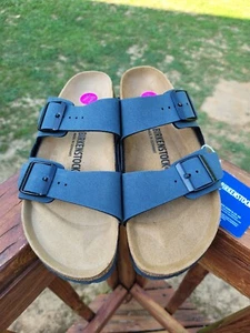 NEW Birkenstock Arizona Sandals Basalt Gray Size Men’s 9 Women’s 11 Narrow - Picture 1 of 8