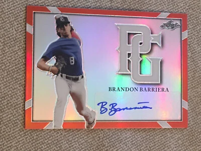 BRANDON BARRIERA 2021 Leaf Perfect Game Autograph #1/2 BLUE JAYS 1st Round Pick - Image 1 of 2