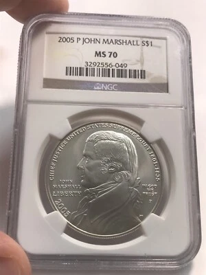 2005 P John Marshall Comm. DOL - NGC MS70 (#BJ35) - Image 1 of 4