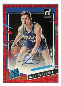 2023-24 Panini Donruss Clasificado Rookie Signature Choice Rojo Azuolas Tubelis 04/99 - Imagen 1 de 3