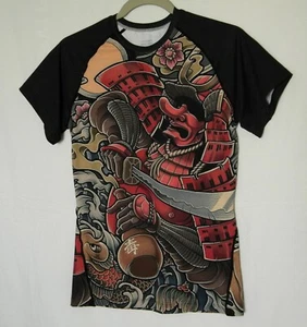 Samurai + sword - Japanese Rash Guard Youth Boys Swim shirt ( for 12 years old ) - Picture 1 of 9
