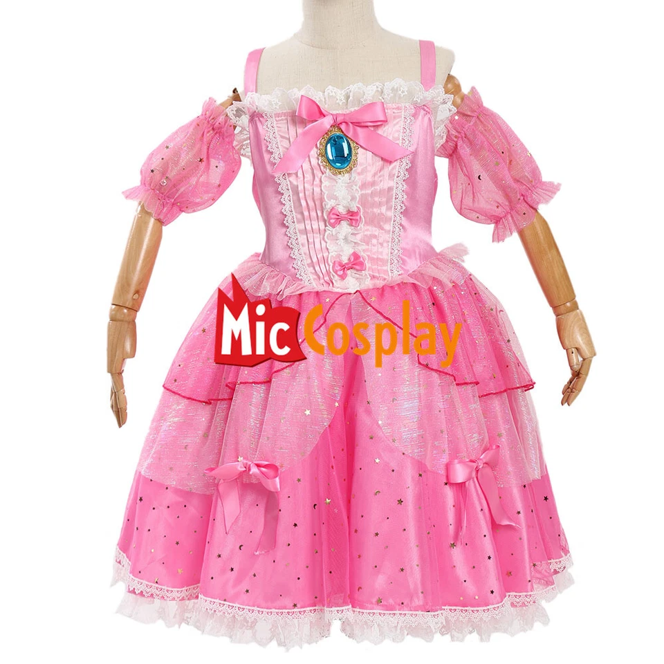 Vestido rosa pêssego com mangas Halloween infantil meninas Kawaii - Imagem 1 de 4