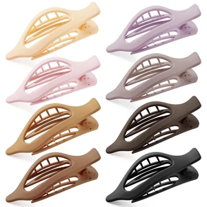 Flat Hair Clips for Women, 8 Pack French Concord Claw Clips for Thick Thin Curly - Picture 1 of 11