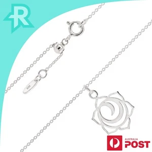 Sacral Chakra Sterling Silver 925 Pendant & 500mm Adjustable Chain Necklace - Picture 1 of 7