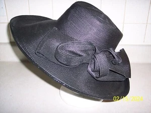 New Black Extra Wide Brim Polypropylene Hat by August Accessories One Size - Picture 1 of 9