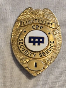 CCP - Pinkerton Security Services Vintage Badge Lieutenant OBSOLETE Blackinton - Picture 1 of 5