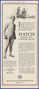 Pubblicità Vintage 1919 HATCH Un Bottone Unione Tute Biancheria Intima Moda Stampa Effimera - Foto 1 di 1
