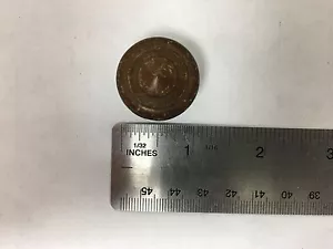 Vintage Small Rounded Ornate Dark Brown Wooden Knob - Picture 1 of 3