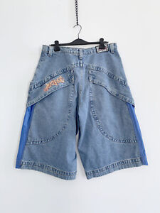 ⭕ 90s Menace Phat denim shorts : wide pants shirt rap skate rave jnco mac gear 