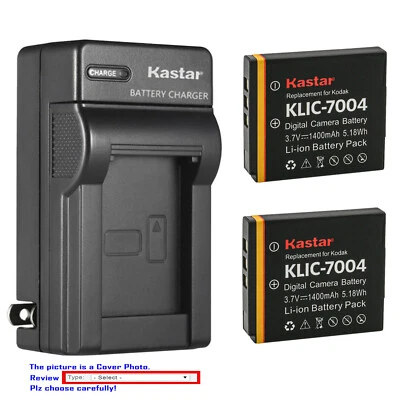 Cargador de pared de batería CA Kastar para Kodak EasyShare M1033, M1093 IS, Zi12, Zx3 Foto 1 de 4