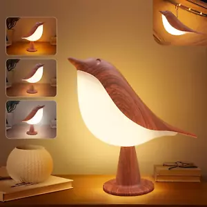2 in 1 Small Desk Lamp, Bird Cordless Table Lamp with 3 Color Temperature Dimmer - Picture 1 of 7