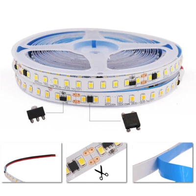 AC220V 240V 2835 IC LED Streifen Licht Sicherheit Hohe Helligkeit Flexible Lampe - Bild 1 von 4