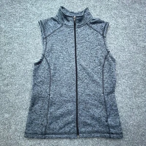 Exertek Vest Womens Medium Gray Full Zip Sleeveless Knit Pockets - Picture 1 of 14