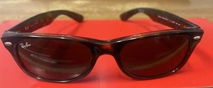 Ray-Ban Sunglasses RB2132 New Wayfarer Classic Tortoise Frame Green Lens 55mm - Picture 1 of 8