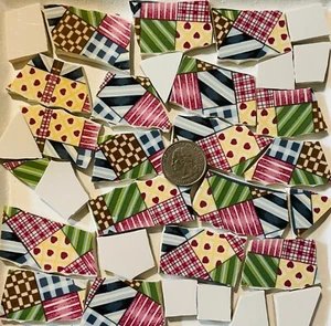 Broken China Mosaic Tile Arts and Craft Supplies - Patchwork Quilt Tiles F097 - Picture 1 of 1