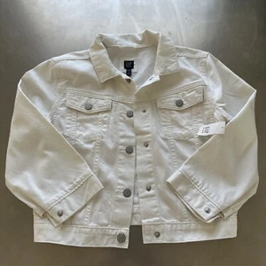 Gap Kids Girls Jacket Size XXL 14-16 White Denim Jean - Picture 1 of 5