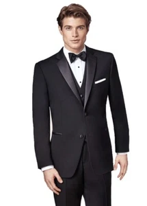 New With Tags Ike Behar Slim Fit Super 120’s Black Tuxedo Suit 36S *23-24 Style* - Picture 1 of 19