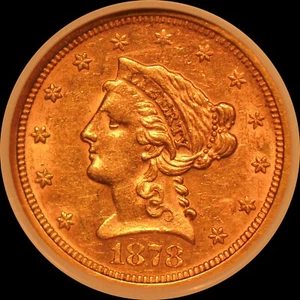 1878-S $2.50 U.S. Liberty Head Gold Quarter Eagle NGC AU58 - Picture 1 of 4