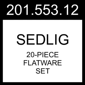 Juego de cubiertos IKEA SEDLIG 20 piezas acero inoxidable 201.553.12 - Imagen 1 de 4