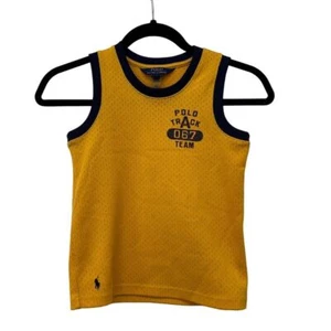 Polo Ralph Lauren Men's Tank Top Size 6 Yellow Mesh Sleeveless Casual Athletic - Picture 1 of 7