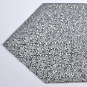 100% new ZILLI Tie Gray Geometric Design GENUINE Hand Made In Italy 170994 - Picture 1 of 3