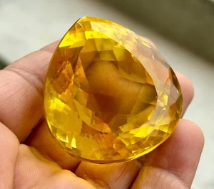 460 Cts Natural Yellow Aquamarine Pear Cut Certified Loose Gemstone Huge Stone - Picture 1 of 10