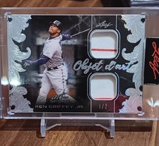 2021 Leaf Art of Sport Object D'Art Ken Griffey Jr 1/2 Dual Relic HOF