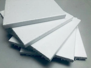 Hojas blancas de poliestireno espuma grado de embalaje protección arte artesanal 24x24x2 cm - Imagen 1 de 2