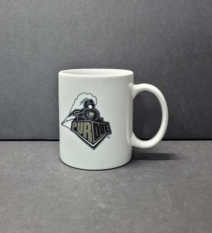 Purdue University Boilermaker mug white with train - Very Good Condition Cover