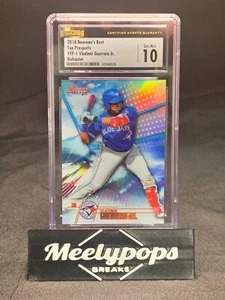Vladimir Guerrero Jr. 2018 Bowman's Best Refractor #TP-1 CSG/CGC 10 GEM MINT - Picture 1 of 2
