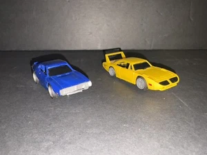 Tyco Dodge Charger Met. Blue Silver Rare Slot Car Superbird Yellow HO Slot Car - Picture 1 of 6
