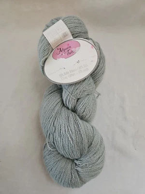 Peruvian Alpaca With A Twist Yarn 875 Yds. Lt. Blue Alpaca Silk Blend Superfine - Image 1 of 4