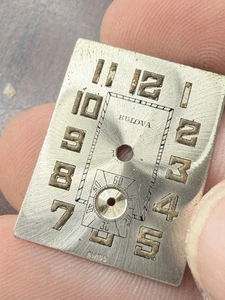 Bulova Swiss Watch Face Dial Gold Rectangle - Picture 1 of 6