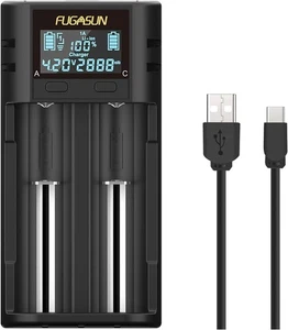 21750 21700 Charger, Intelligent LCD 18650 Battery Charger 21750 21700 Battery C - Picture 1 of 11