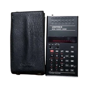 Unitrex 80SR Calculator Mini Handy W/Case - Vintage Red Display WORKS - Picture 1 of 12