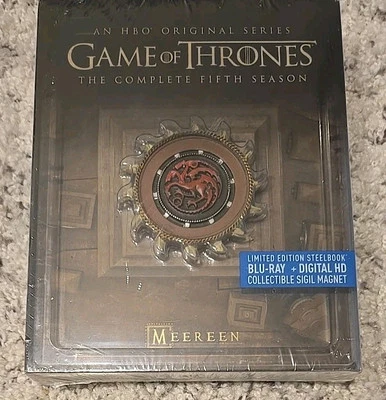 GAME OF THRONES Complete Fifth Season 5 STEELBOOK + Sigil Magnet Blu-ray Digital - Image 1 of 4