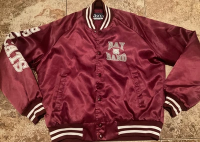 CHAQUETA LETTERMAN SATINADA VINTAGE NASCO AÑOS 80 (HOMBRE M) COMO ESTÁ BANDA DESGASTADA Foto 1 de 4