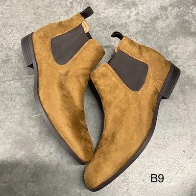 Talla 10 - Botas Chelsea H&M Para Hombre Marrón Superior Gamuza Media Parte Superior Punta Redonda 975643 Foto 1 de 4