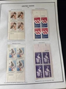 United States, nice lot of 16 Plate Block .15 Cent Stamps From 1980.  128 Total. - Picture 1 of 8