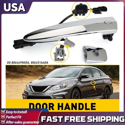 Front Left Driver Side Outside Chrome Door Handle for 2009-2014 Nissan Maxima - Image 1 of 4