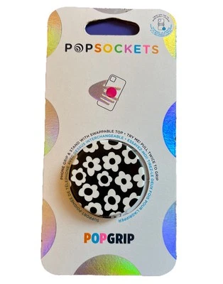 PopSockets Soporte de Agarre para Teléfono Negro Mod Flor POPGRIP Popsocket Foto 1 de 3