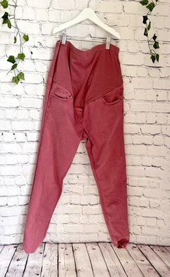Pink over bump maternity jeans by George size 12 - Image 1 of 4
