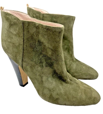Sarah Jessica Parker SJP Surge Suede Ankle Green Booties Boots Italy Size 7.5 - Image 1 of 4
