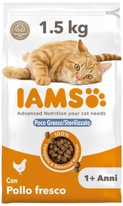IAMS Poco grasso/Sterilizzato Cibo secco con pollo fresco per gatti di 1+ , 9QEd - Foto 1 di 7