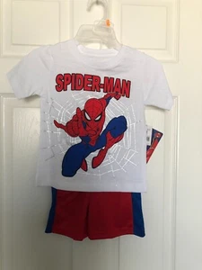 MARVEL Spiderman Tshirt and Shorts Set - Size 7 - Picture 1 of 3