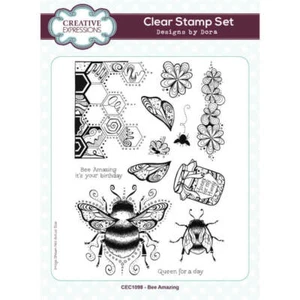Creative Expressions Clear Stamps by Dora - Bee Amazing (6in x 8in) - Bild 1 von 4